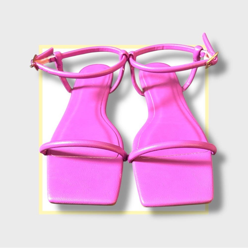 BAMBOO Pink Ankle strap Sandals